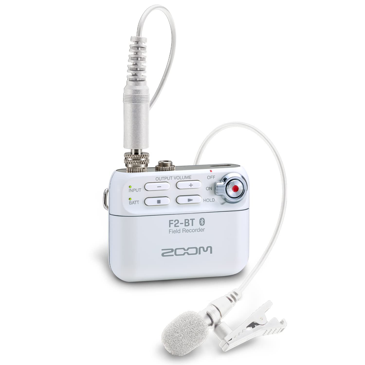 

ZOOM Zoom Field Recorder White 32bit Float Модель F2-BT/W Bluetooth® Вбудований