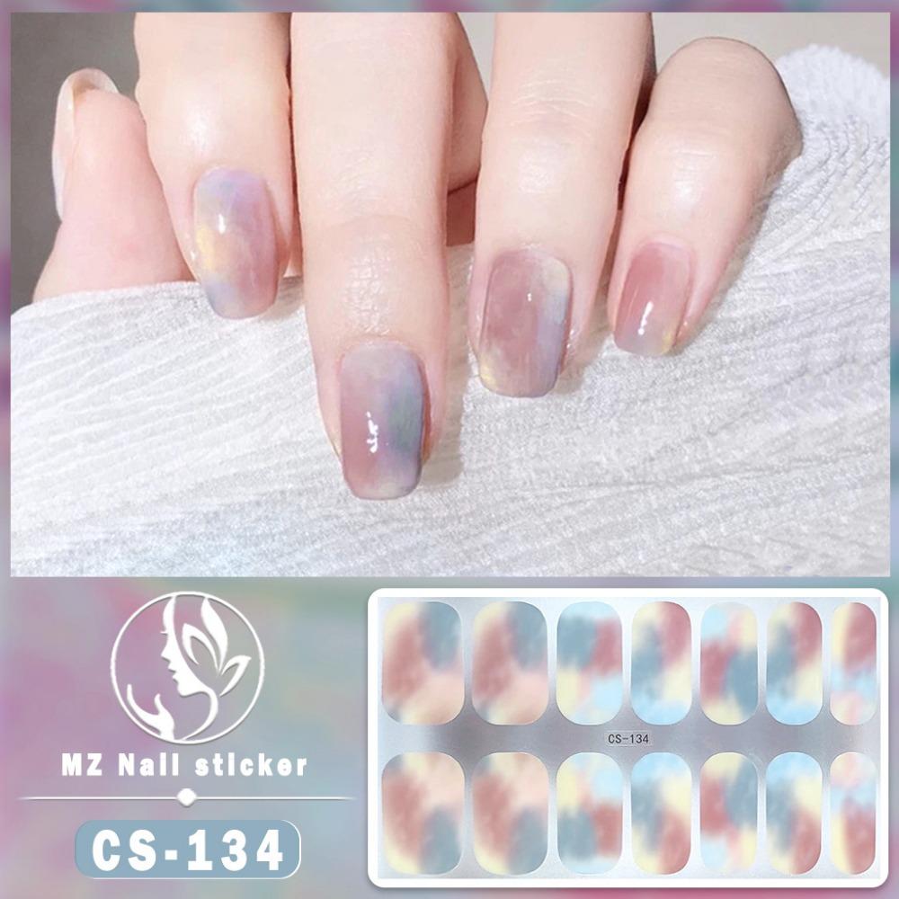 CS voděodolná gelová fólie na nehty bez pečení plná samolepka kontrastní barva tygří hlava nail art fólie papír fólie na nehty papír nálepka