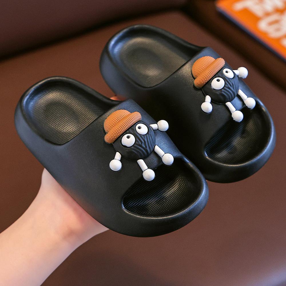 Boys' Shoes, Girls' Cartoon Style - Cute Anti-slip Indoor Soft-soled Flip-flops