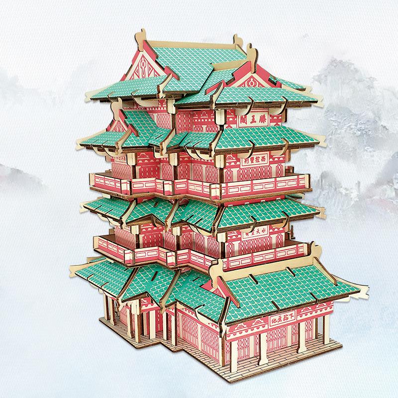 Chinese-Style 3D DIY Wooden Villa Model Kit