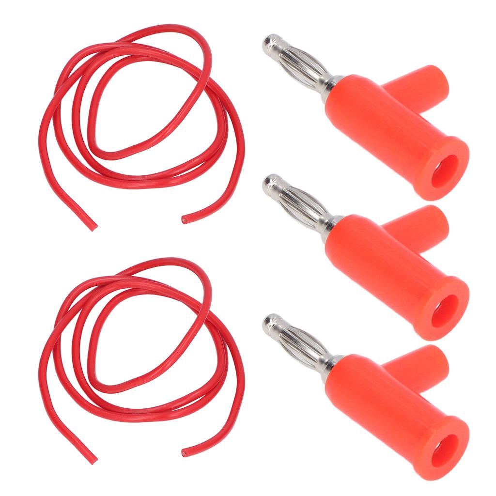 10 Set Banana Plug Test   Kit 4mm Banana Plug 1mm² Test  S Set for Electrical Testing Red