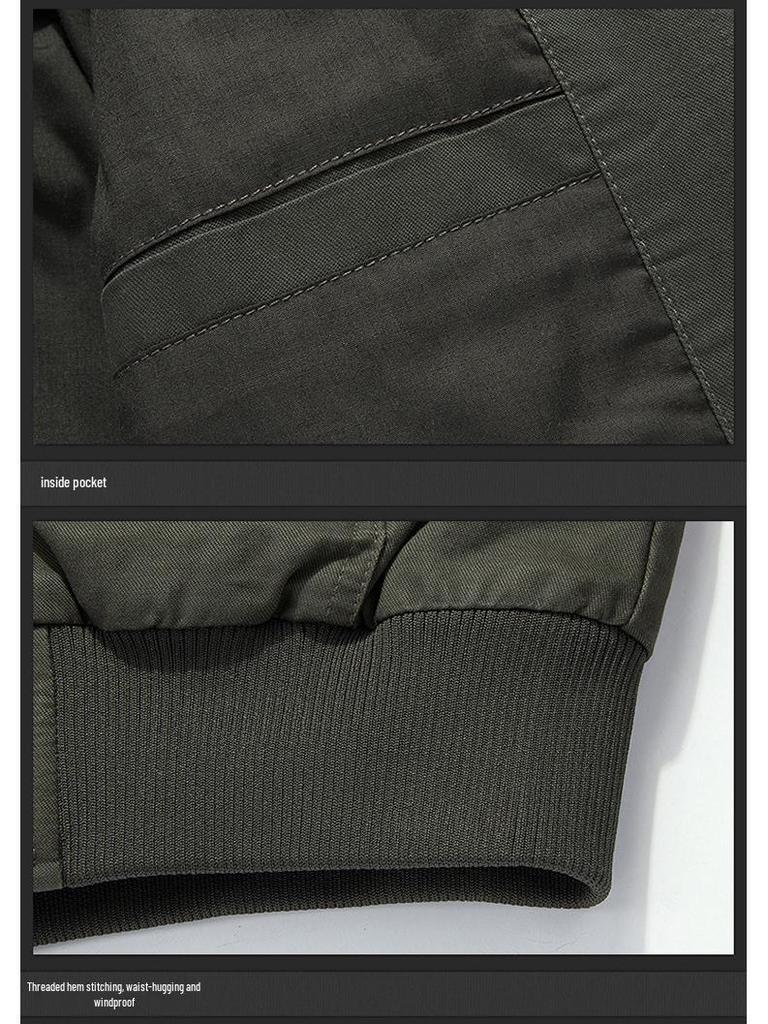 Giacca Militare in Pile di Cotone da Uomo Primavera/Autunno 2026, Capo d'Abbigliamento da Lavoro Taglie Forti, Moda Uomo