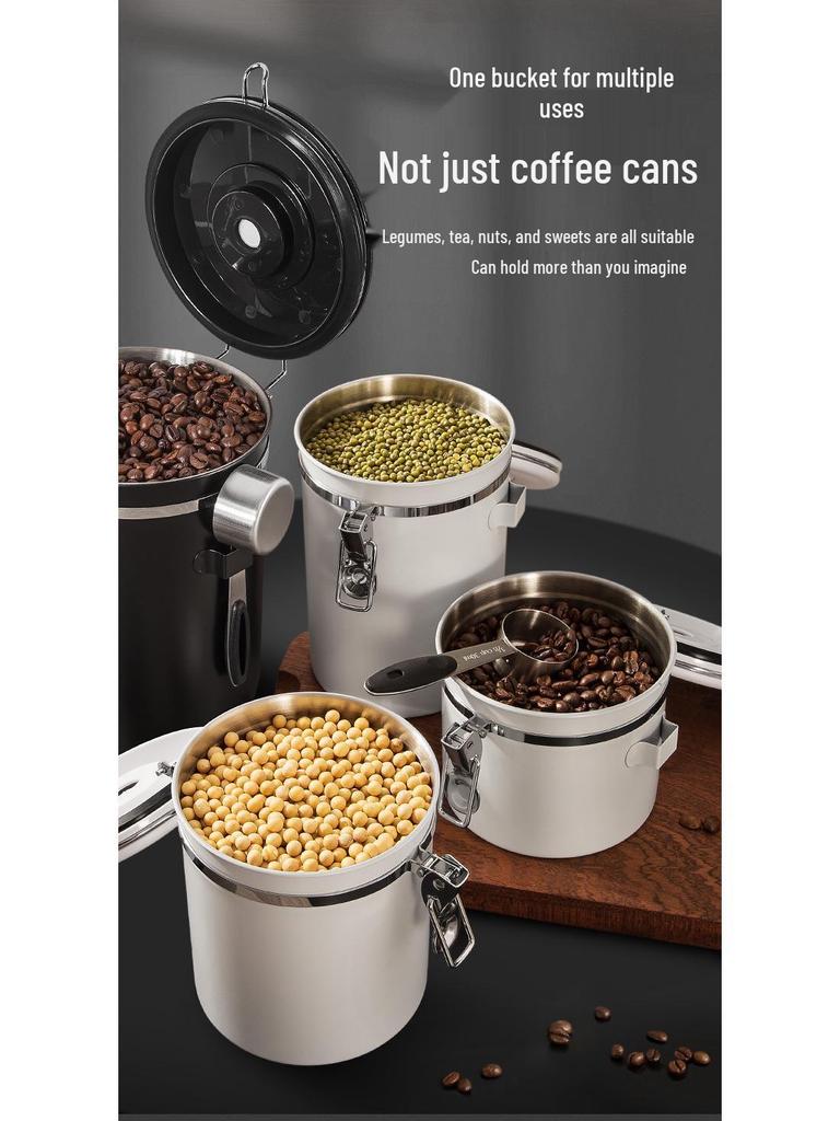 304 Stainless Steel Airtight Pet Food Canister with Exhaust Valve and Breathable Seal, 2.8L