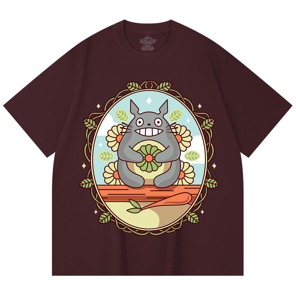 

230 Gsm 100% Cotton Ghibli V6 Totoro Print Unisex Heavy Cotton T Shirt 2XL