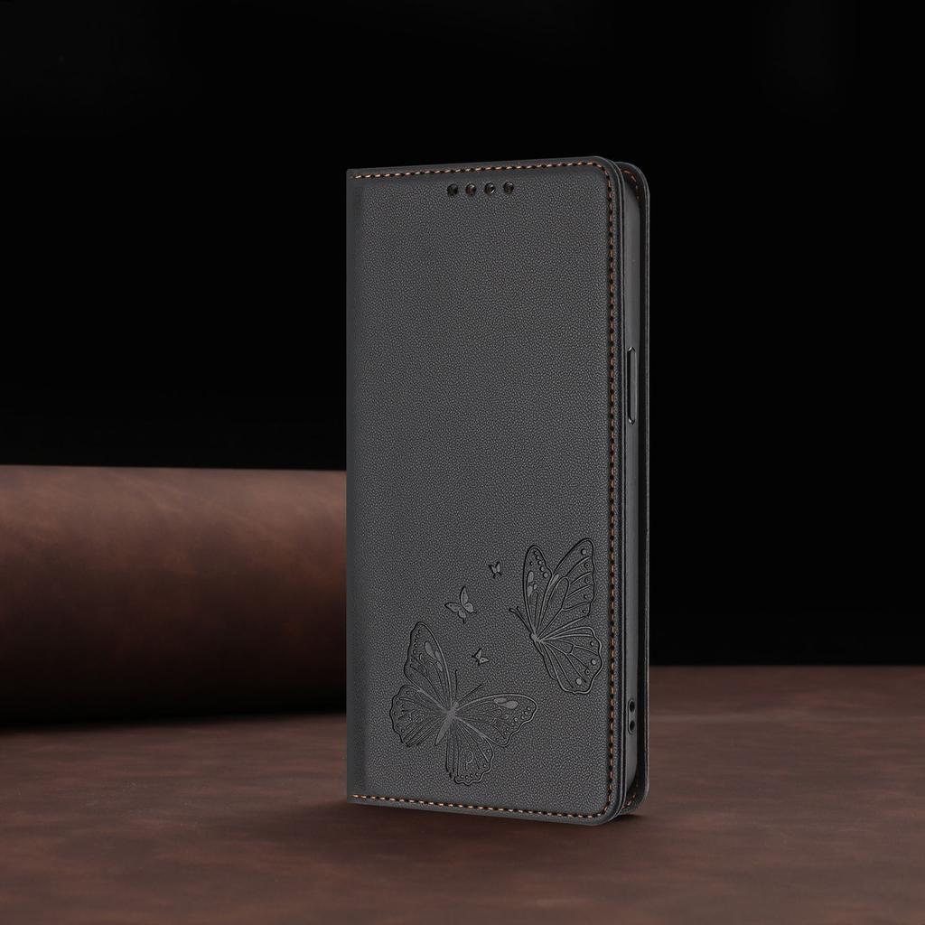 Butterfly Embossed Wallet Case For Samsung Galaxy S26 S25 S24 S23 S22 S21 S20 Ultra Plus FE Edge S10 S9 S8 S7 Edge RFID Blocking, Kickstand
