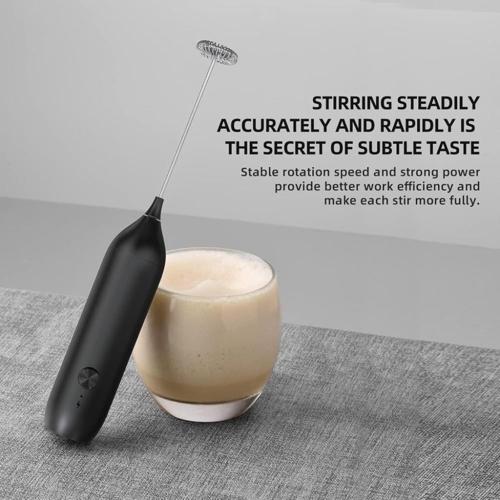 304 Stainless Steel Coffee Frother Powerful Electric Whisk Electric Milk Frother  Baking Tool
