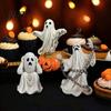 Micro Landscape Landscaping Accessories Halloween Ghost Figurine, Resin Miniature Chain Ghost, Face-Palm Pumpkin Craft Ornaments for Collections Cute