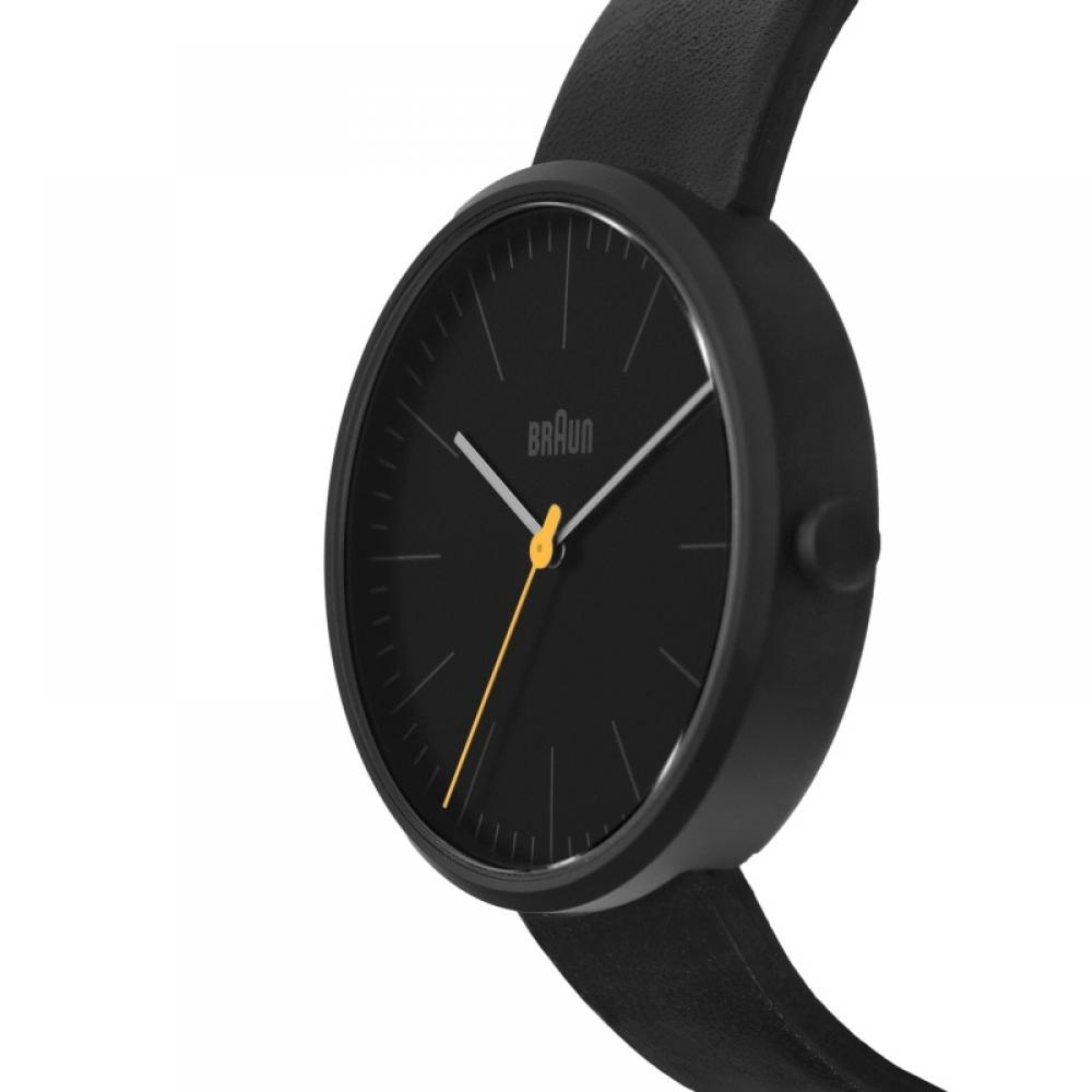 Braun BN0172BKBKG Klassische Public Lederuhr