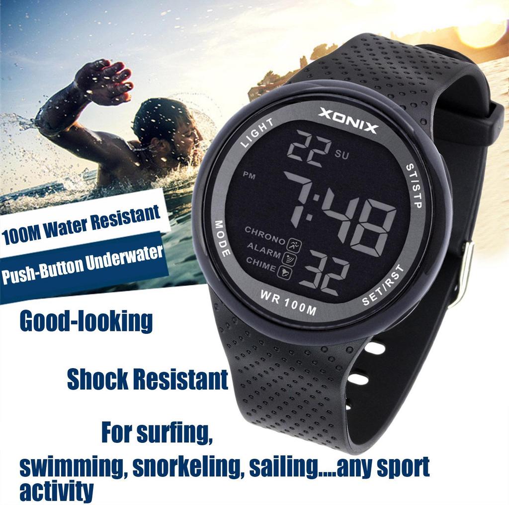 XONIX Men's 100M Waterproof LED Dive Watch - Popular, Affordable Sports Accessory