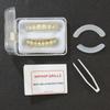 Exaggerated Eight-Tooth Gold Grillz with Copper Zirconia - Trendy European and American Hip Hop Accessory
