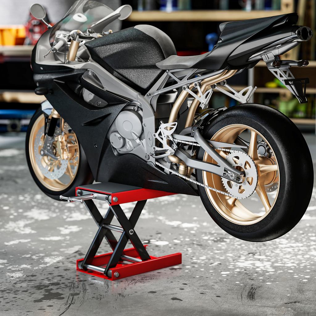 Motorcycle Lift 500 Kg Load Bearing Motorcycle Lifting Platform 100 370 Mm Height Adjustable