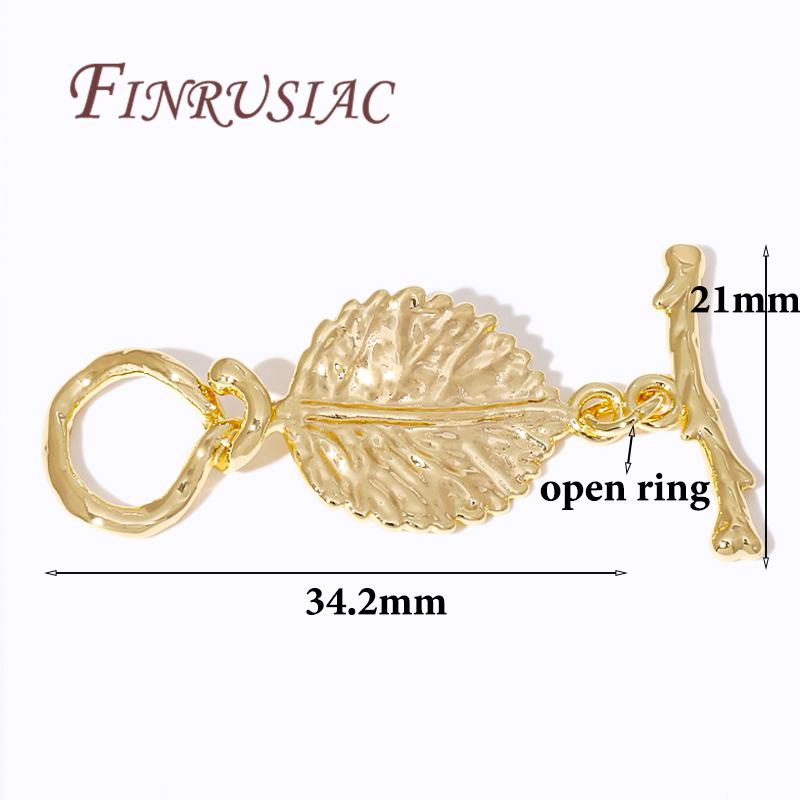 2/4Pcs 18K Gold Plated Toggle Clasps For Jewelry Making Supplies,Brass OT Clasp Connector For Bracelets Findings DIY