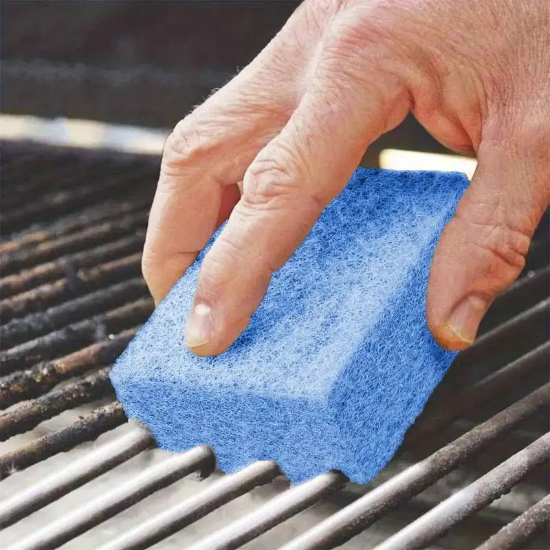 6Pcs BBQ Cleaning Sponges - Heat Resistant Non-Scratch For Gas Charcoal Grills, Outdoor Kitchen Cleaning Tool