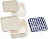 Showa Bento Box Square Nest Lunch Box Gingham Check Navy 2 Tiers Lower Tier 240ml Upper Tier 360ml Compact Storage Type Made In Japan 77072 L/B