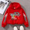 Cartoon Car Lightning McQueen Children's Pullover Hoodies Creative Anime A-Z  Letter Patterns Sweatshirt Kid Fashion Casual Top