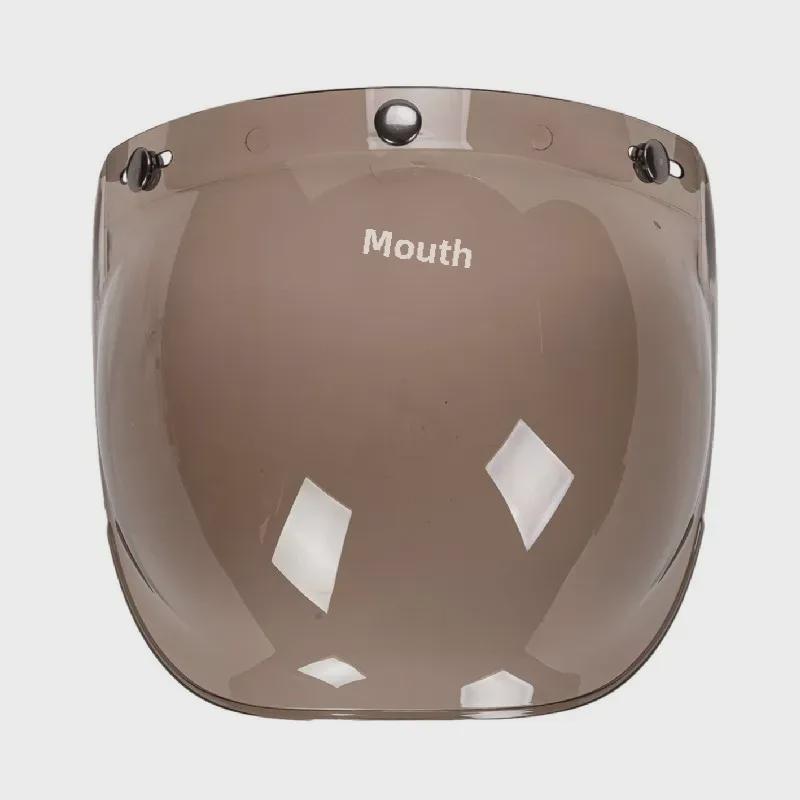Japanese Three-Button Bubble Lens Motorcycle Helmet