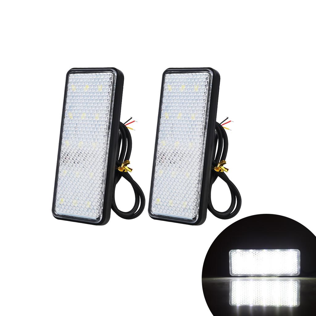 12V Motorcycle Rectangle LED Signal Lights LED Strobe Flashing Light DRL Driving Lamp Motorcycles Tail Brake Light