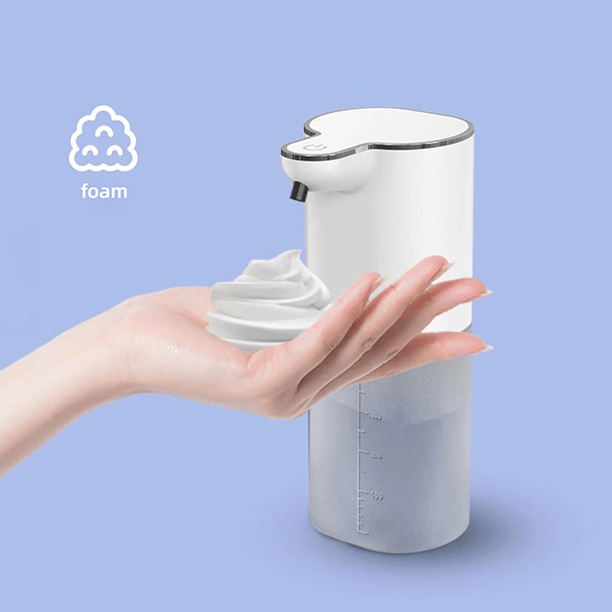 

400 мл Автоматический дозатор мыла USB Перезаряжаемый 4 режима Бесконтактная умная машина для мытья рук Настенный дозатор мыла