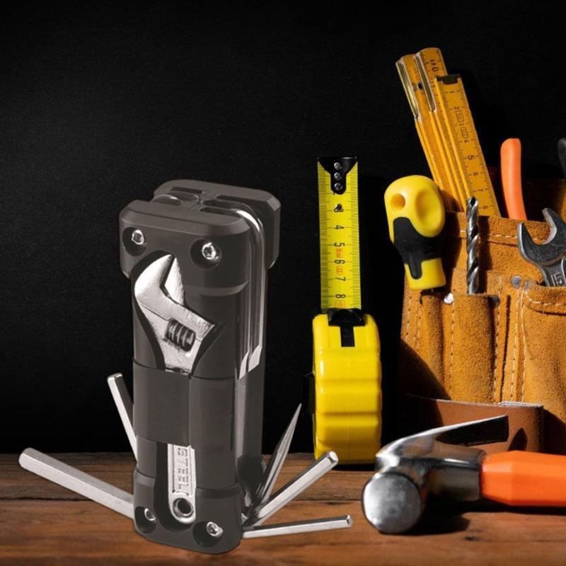 Premium ABS And Steel MultiFunction Combination Tool With 14Accessories Socket Wrenches For Outdoor And Home Repairs