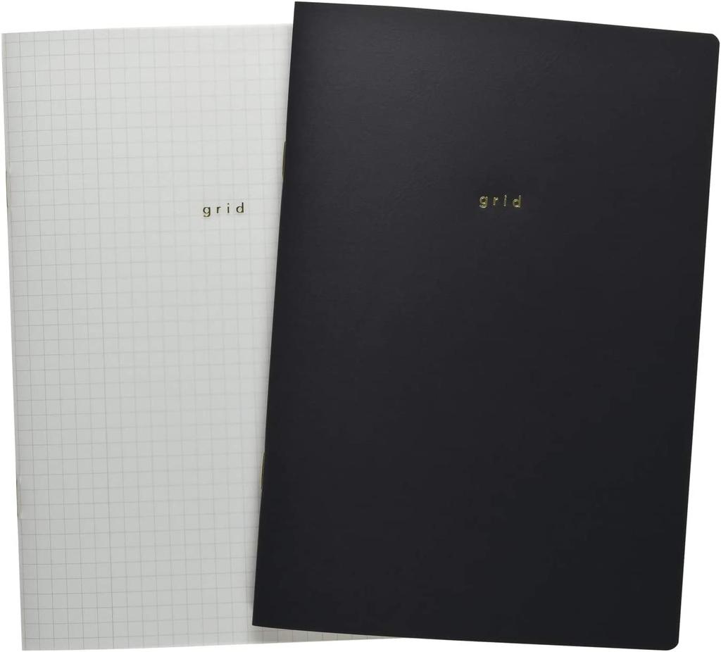 Daigo Notebook B6 5mm grid Black R1705 Drawing idea book isshoni. [5-book set]