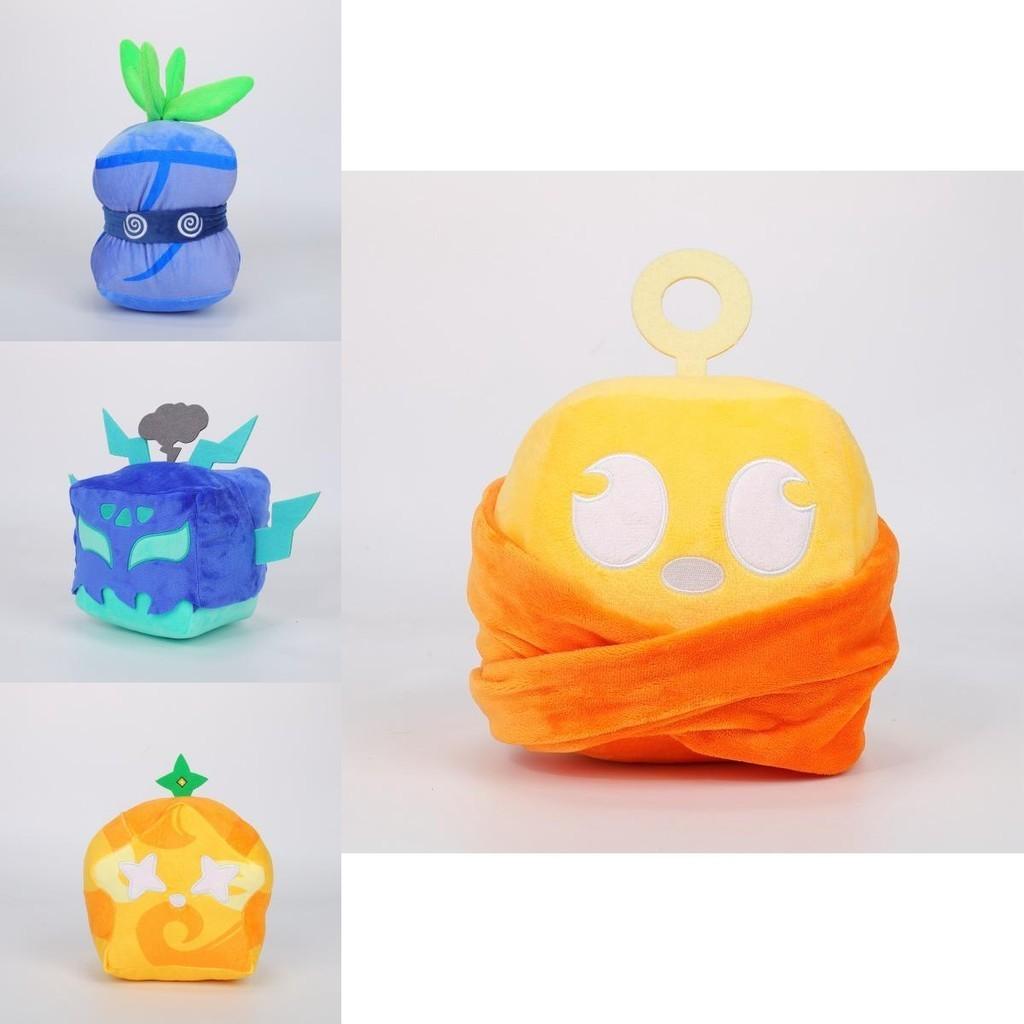 Blox Fruits Plush Toy With Leopard Print Box Purple Short Plush Pp Cotton Filling 15cm Height