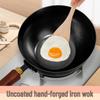 Authentic Zhangqiu Hand-Hammered 24cm Iron Wok