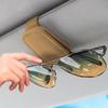 Car Sunglasses Holder Durable Leather Clip Glasses Case Ticket Card Clip Eyeglasses Mount Car Interior Accessories