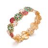 Multicolor Stretch Bracelet Reindeer Charm Bangle Popular Christmas Enamel Bracelet  Christmas