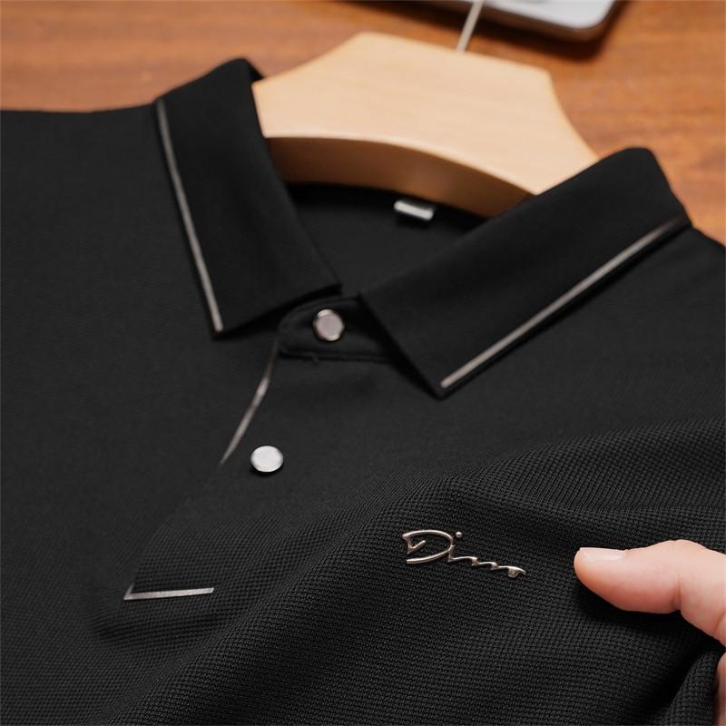

Рубашка поло с длинным рукавом мужская весна и осень новая молодежная и мужская среднего возраста деловая футболка с воротником поло L