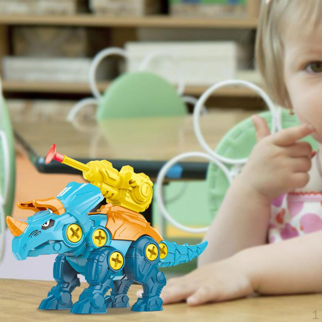 Dinosaurs with Screwdriver Assembly Construction Set Toys for Kids Triceratops