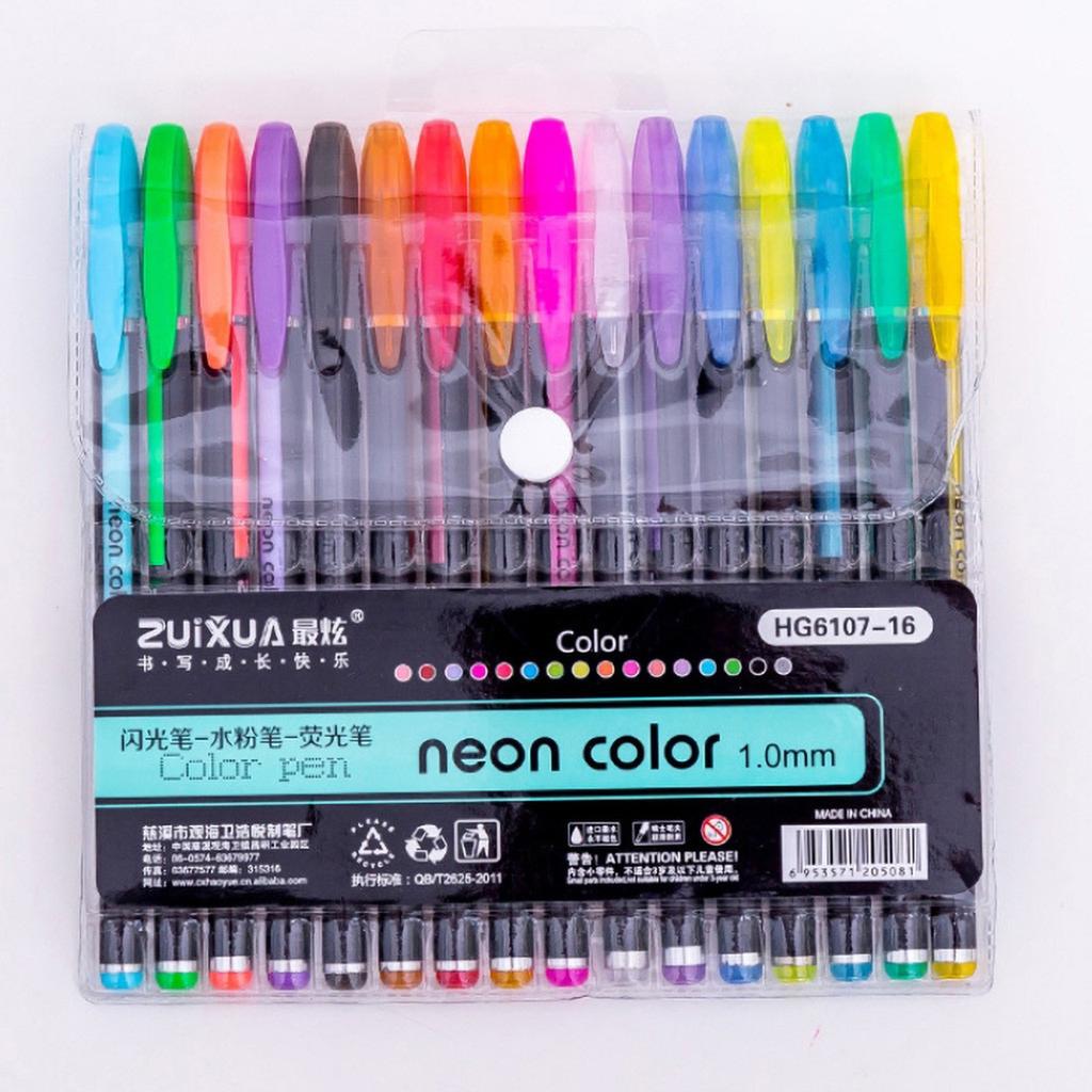 Glitter Gel Pen Set Coloring Art Books Crafting Doodling Drawing 2ml