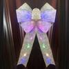 Red Led Charming Butterfly Bow Decoration For Christmas Tree And Door Festivities