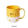 New Thickened Cartoon Chick Toothbrush Cup - Cute Yellow Duck Design for Students