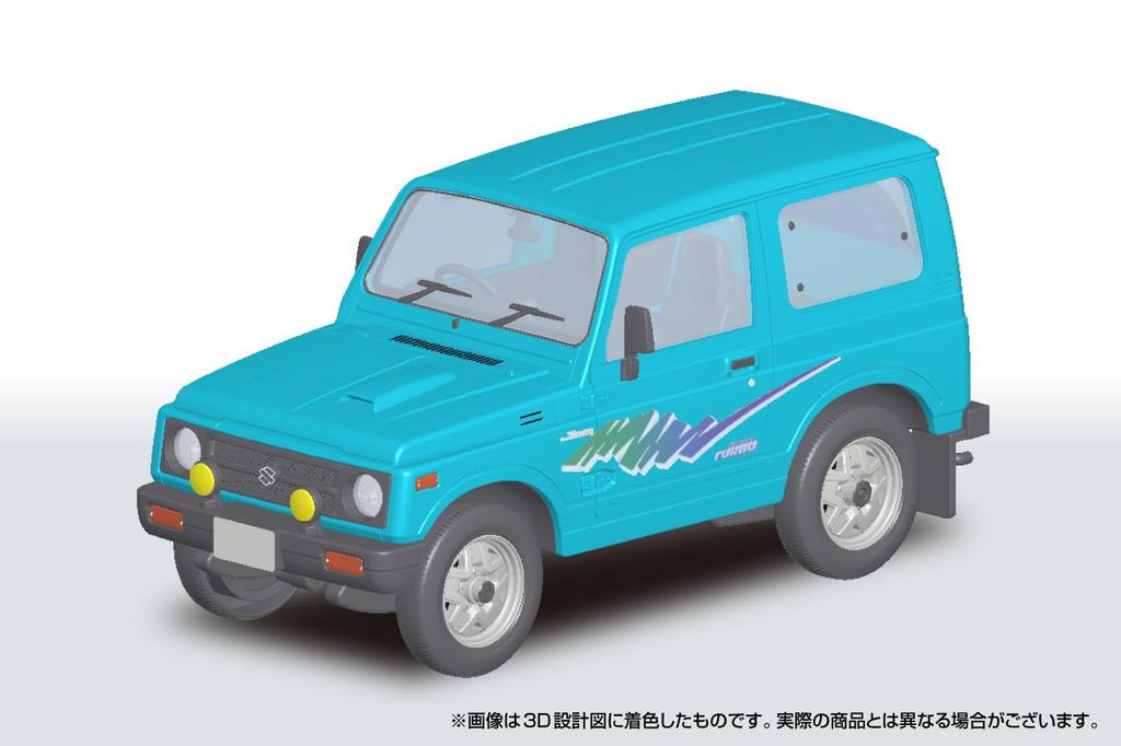 AOSHIMA 1/32 Scale Rakupla Snap Kit No. 18-TB Suzuki JA11 Jimny Triton Blue Metallic Pre-Colored Plastic Model Kit (Automobile)