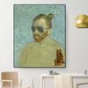 Poster Vintage Van Gogh Autoritratti Pittura su Tela Arte Moderna Stampa Divertente Quadro da Parete per Camera da Letto Soggiorno Decorazioni per la Casa