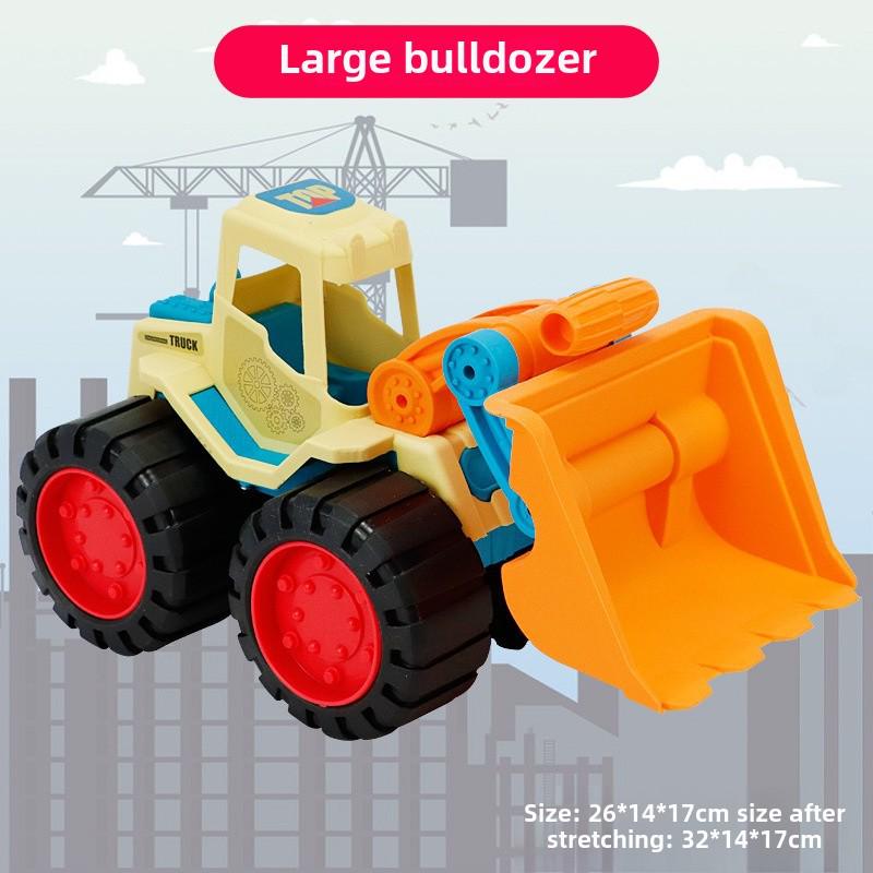 Strandspielzeug-Set für Kinder: Sandwerkzeuge, Sanduhr, Spielzeugauto und Eimer