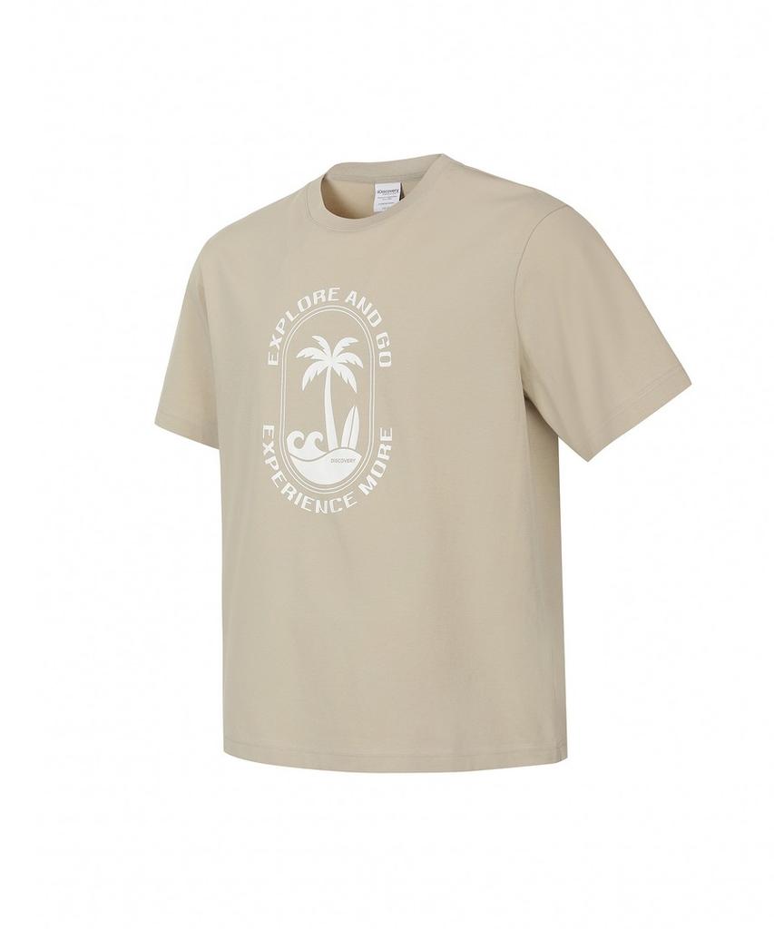 DISCOVERY EXPEDITION Uni Freshvent Island Graphic Short Sleeve T-Shirt (Beige2)