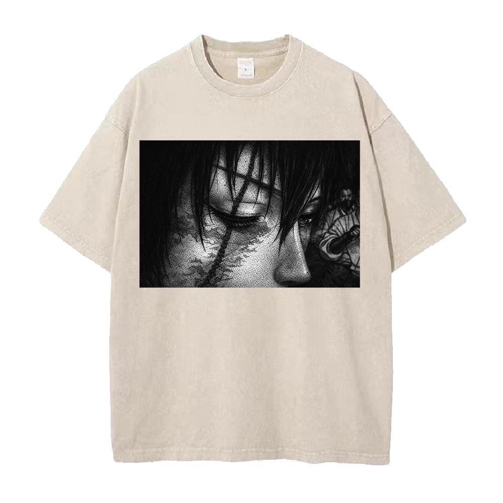 

Trendy Anime Jujutsu Kaisen T Shirt Zenin Maki Vintage Washed Tshirt Men Clothing Summer Short Sleeve Loose Cotton Tees Tops M