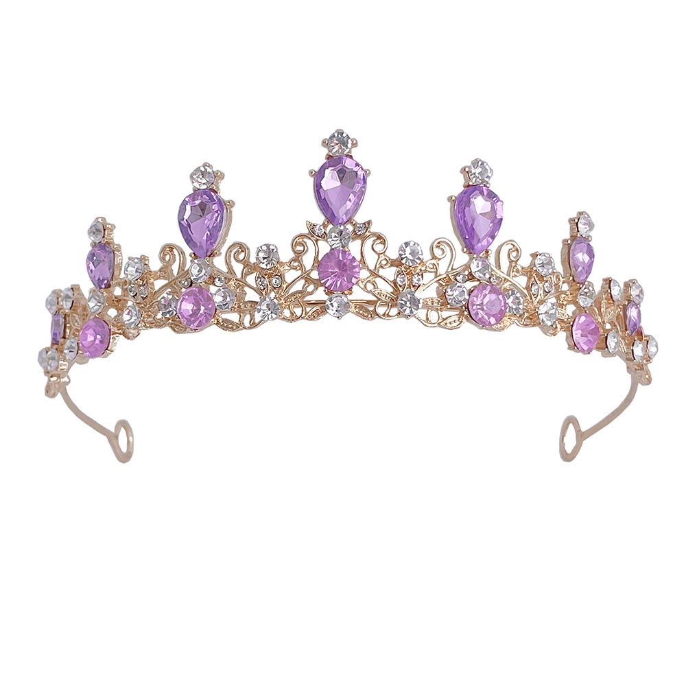 Crown Tiara Children's Headband Alloy Rhinestone Hair Accessories Baby Crown Birthday Party Hair Accessories Girl Dress Accessories