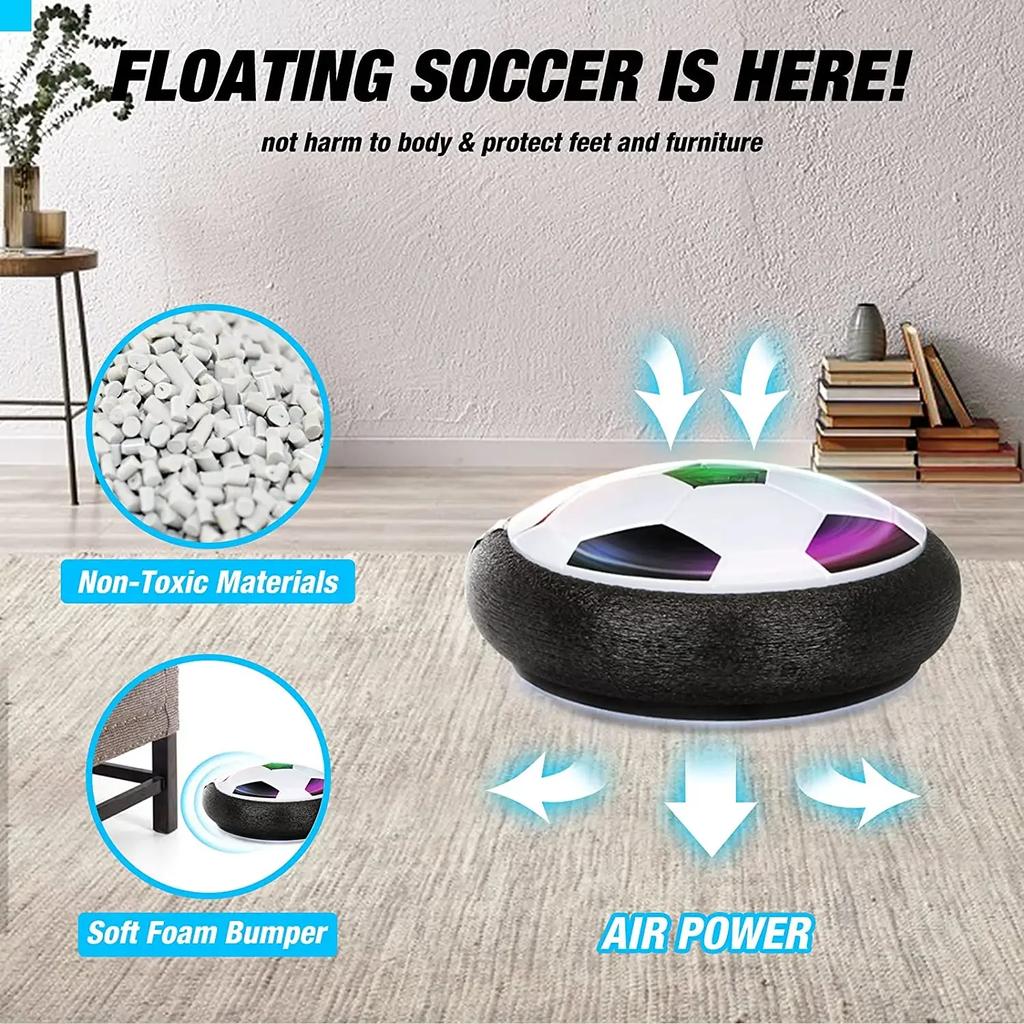 Çocuklar için Hover Futbol Topu Oyuncakları Elektrikli Yüzen Futbol Topu LED Işıklı Müzikli Futbol Topu Çocuklar için Spor Oyuncakları Açık Hava Oyunu