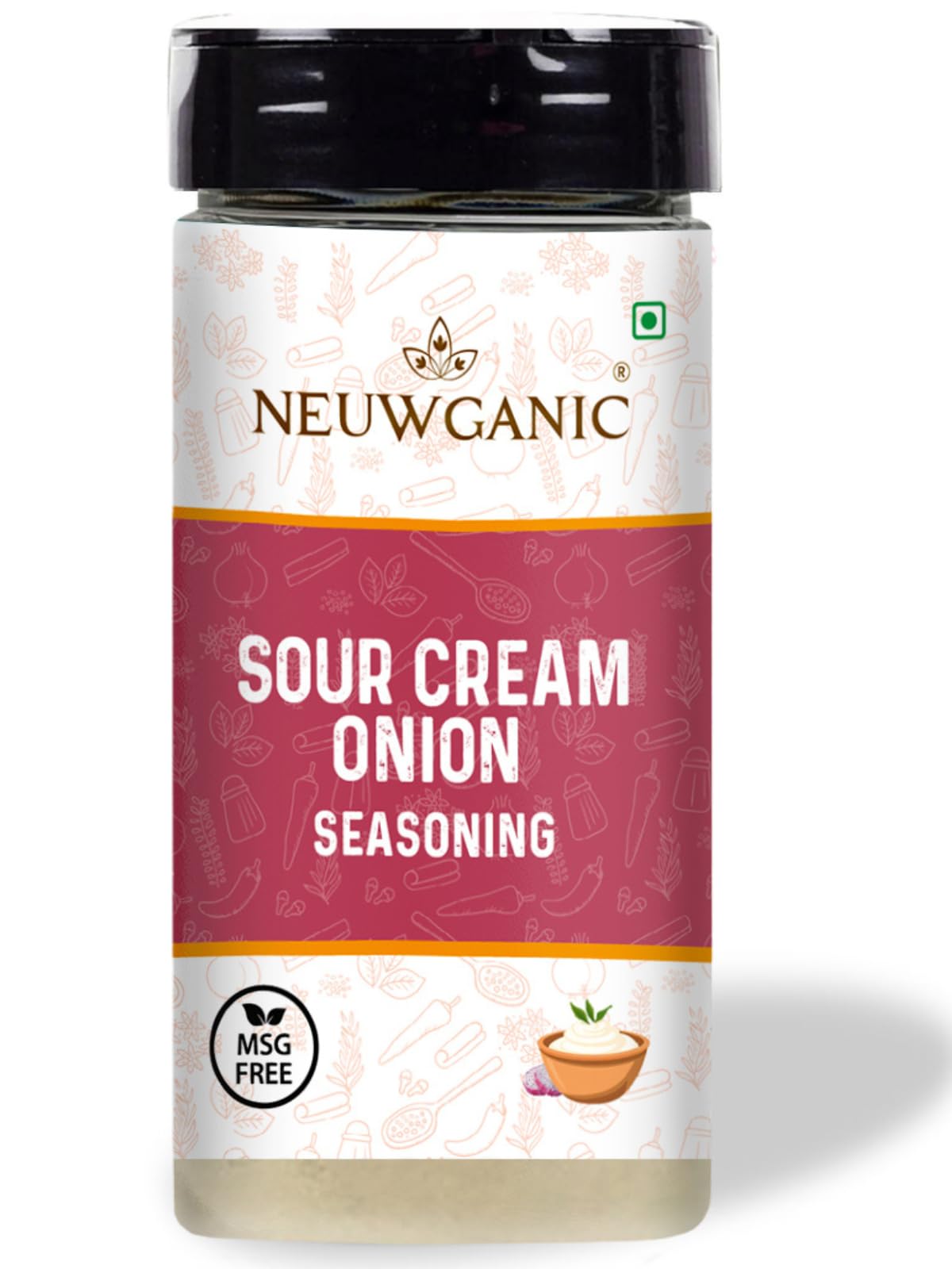 

Neuwganic - Sour Cream Onion Seasoning - Savory Blend for Chips, Popcorn, Dips, Fries, Pasta & Snacks - Flavourful & Creamy - No Added Preservati