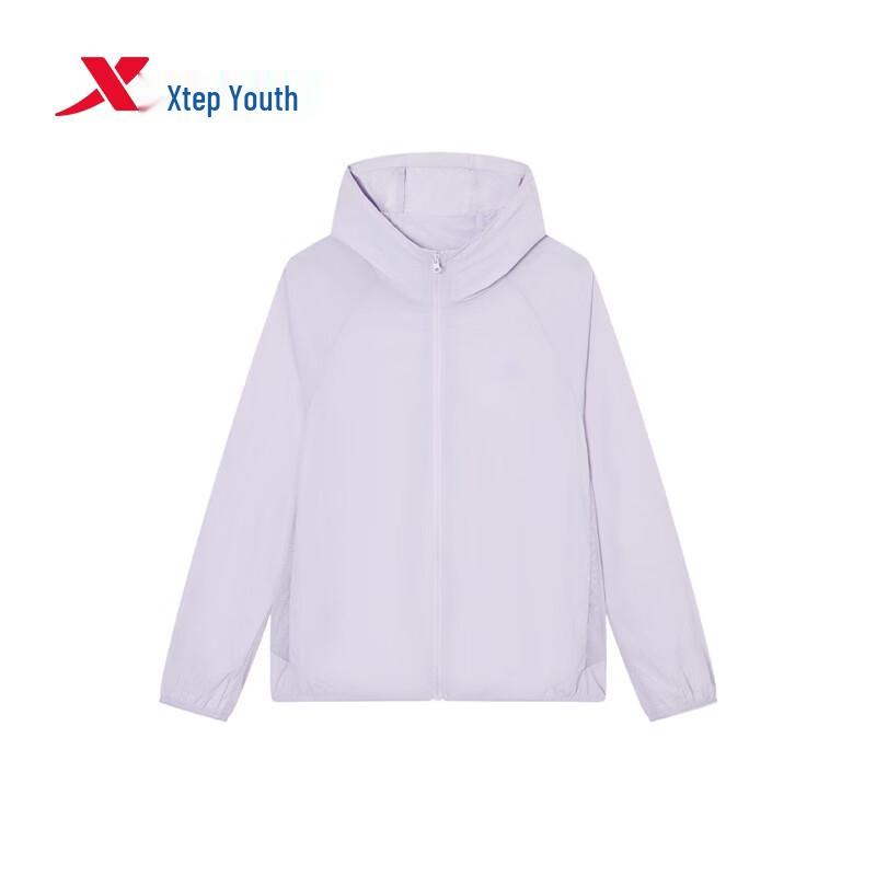 XTEP Youth Summer Lightweight UPF50+ Sun Protection Long Sleeve Jacket 160 мистический фиолетовый