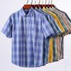 Embroidery Men's Plaid Short Sleeve Shirt - Versatile Design with Single Chest Pocket - Perfect for Stylish Summer Outdoor Wear