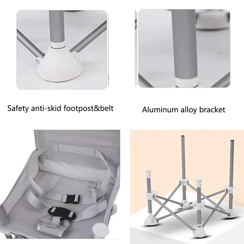 Aluminum Alloy Foldable Portable Compact Baby Chair Outdoor Portable Dining Chair Lightweight Children's Beach Chair