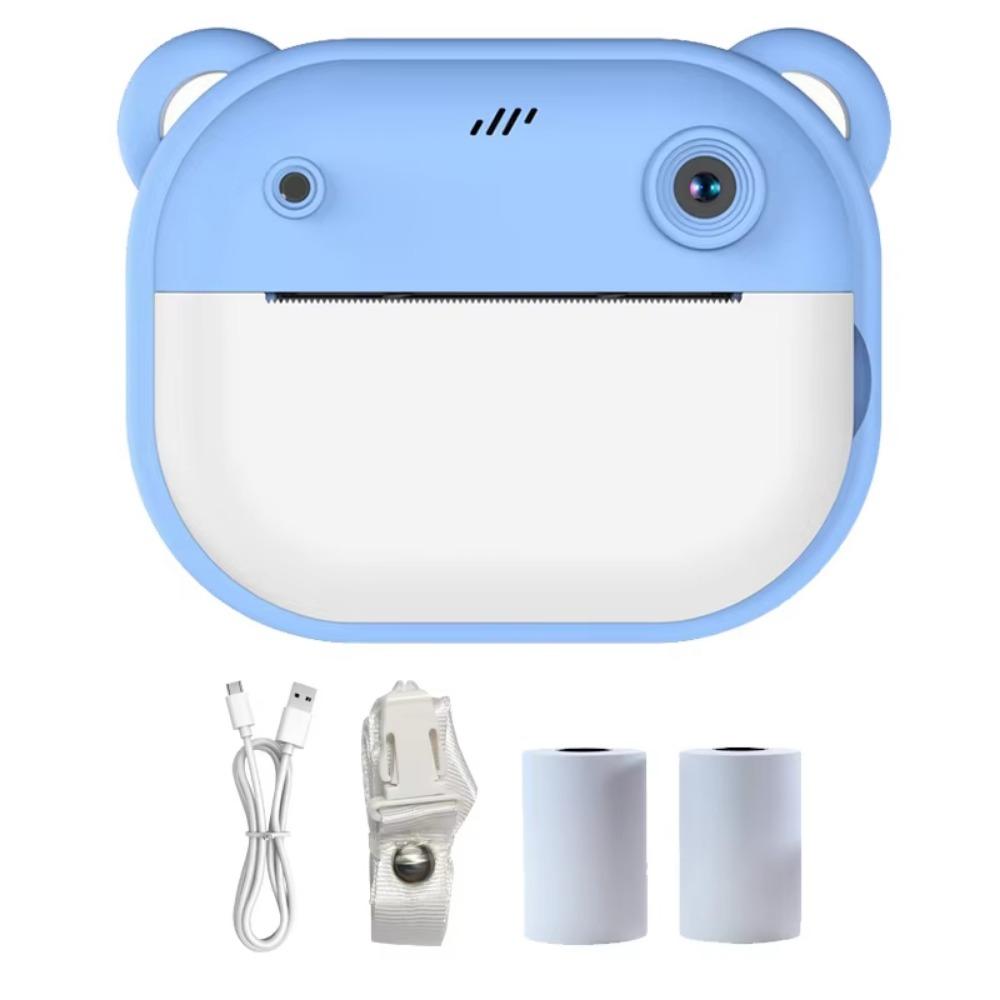 

1080P HD запись детская цифровая камера с бумагой для печати мини мгновенная печать игрушки для девочек Blue