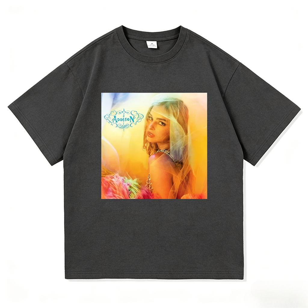 New Album T-shirt for Men's 100% Cotton Casual Summer Oversized Harajuku Fitness Breathable Absorbent Durable Style Tees Shirt