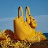 Light Luxury Design Portable Vegetable Basket Bag Genuine Leather Autumn And Winter High-End Sense Versatile Messenger Bucket Bag Women'S Bag