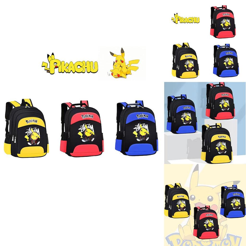 Pikachu Cartoon Design Lightweight Oxford Fabric Kids Backpack For Elementary School Students