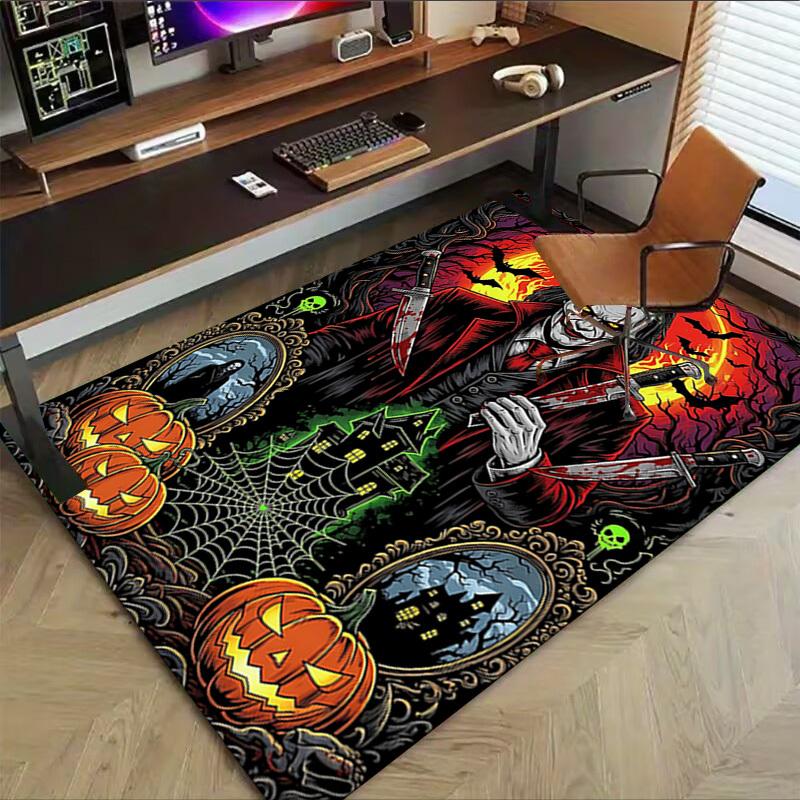 1PC Halloween Horror Extra Large Non Slip Floor carpet, Office, family, bedroom, Studio Large Area Rug Indoor Rugs