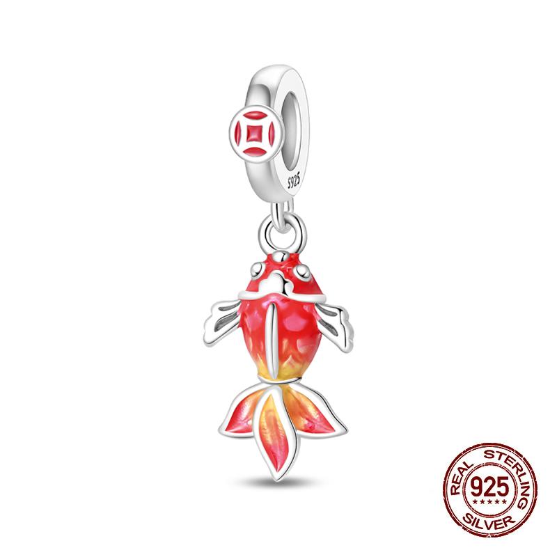 925 Silver Lantern Chinese Knot Charms New Year's Traditional Beads Fit 3mm 925 Exquisite Bracelets Fashion DIY Jewelry Gifts